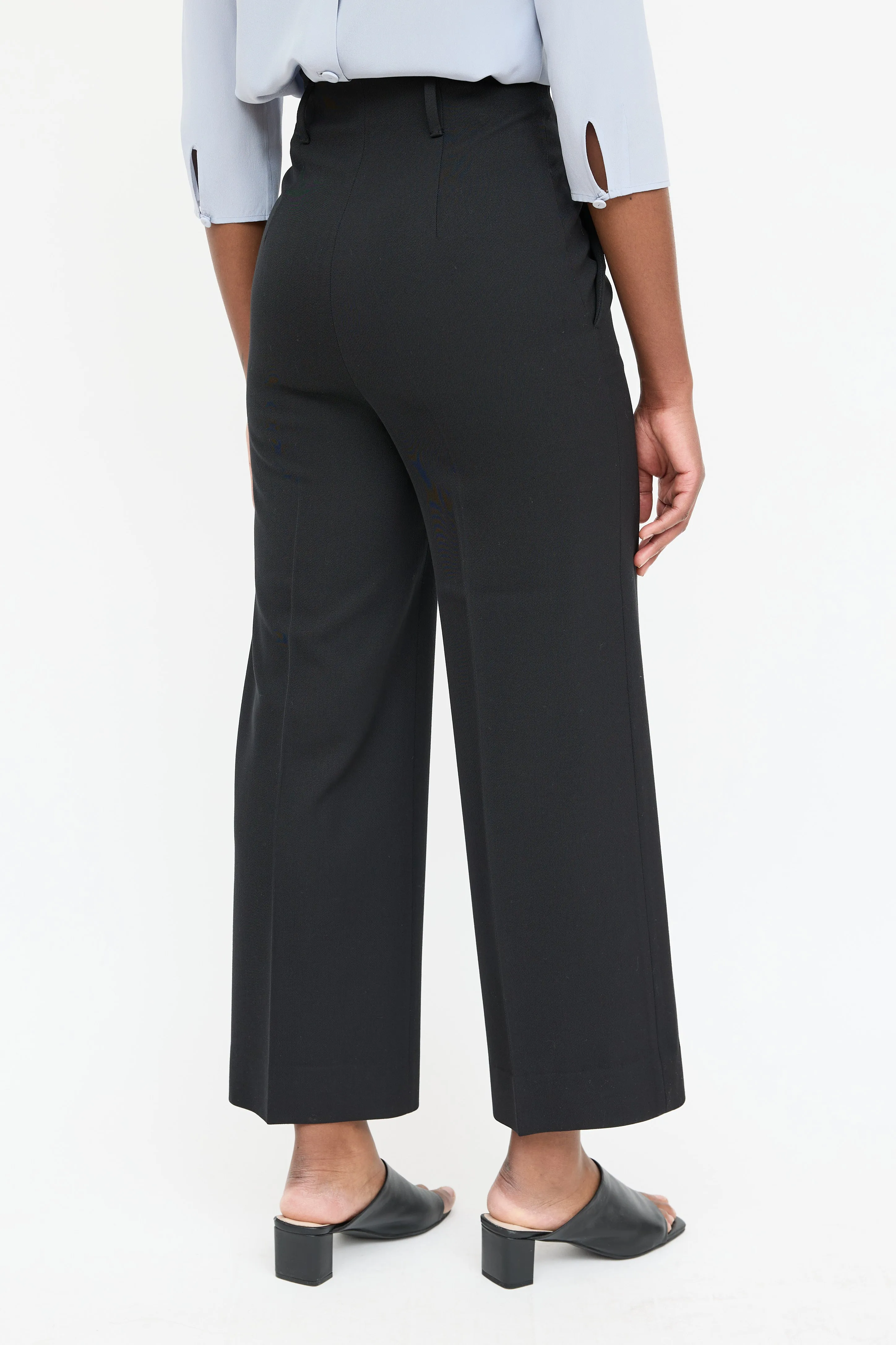 2011 Wool Wide Leg Cropped Trouser