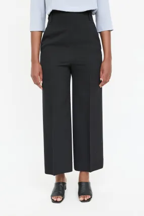 2011 Wool Wide Leg Cropped Trouser