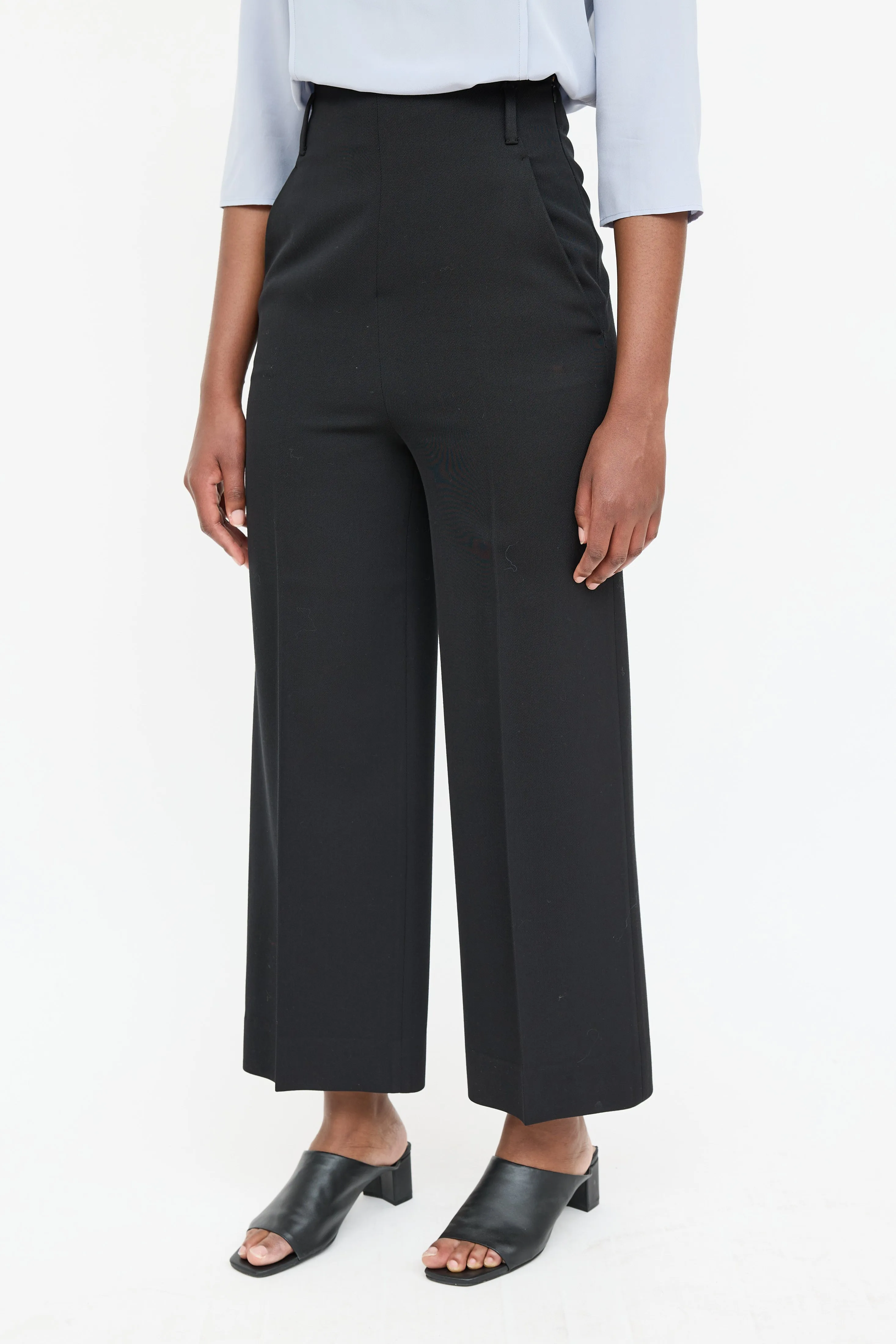 2011 Wool Wide Leg Cropped Trouser