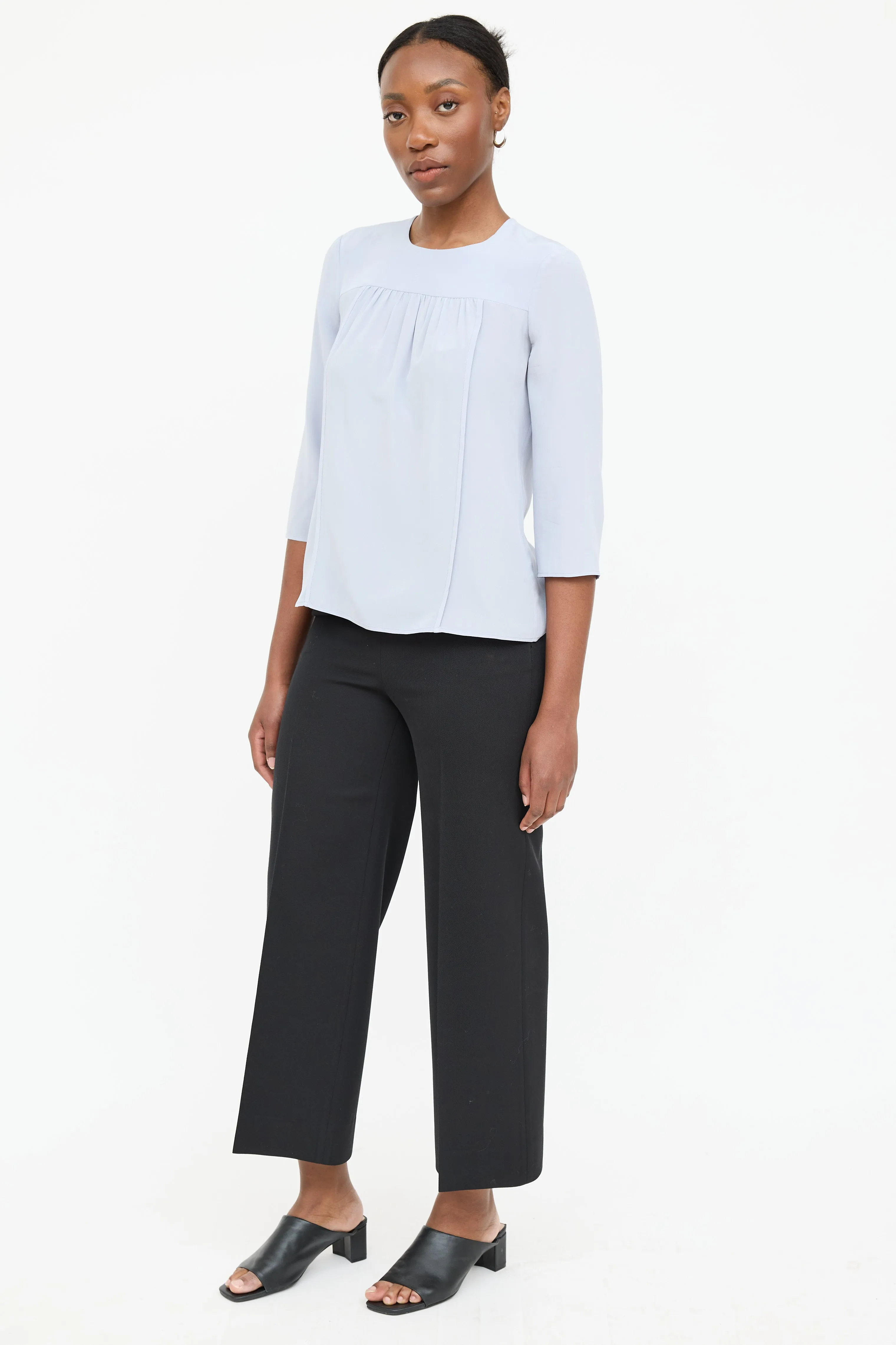 2011 Wool Wide Leg Cropped Trouser