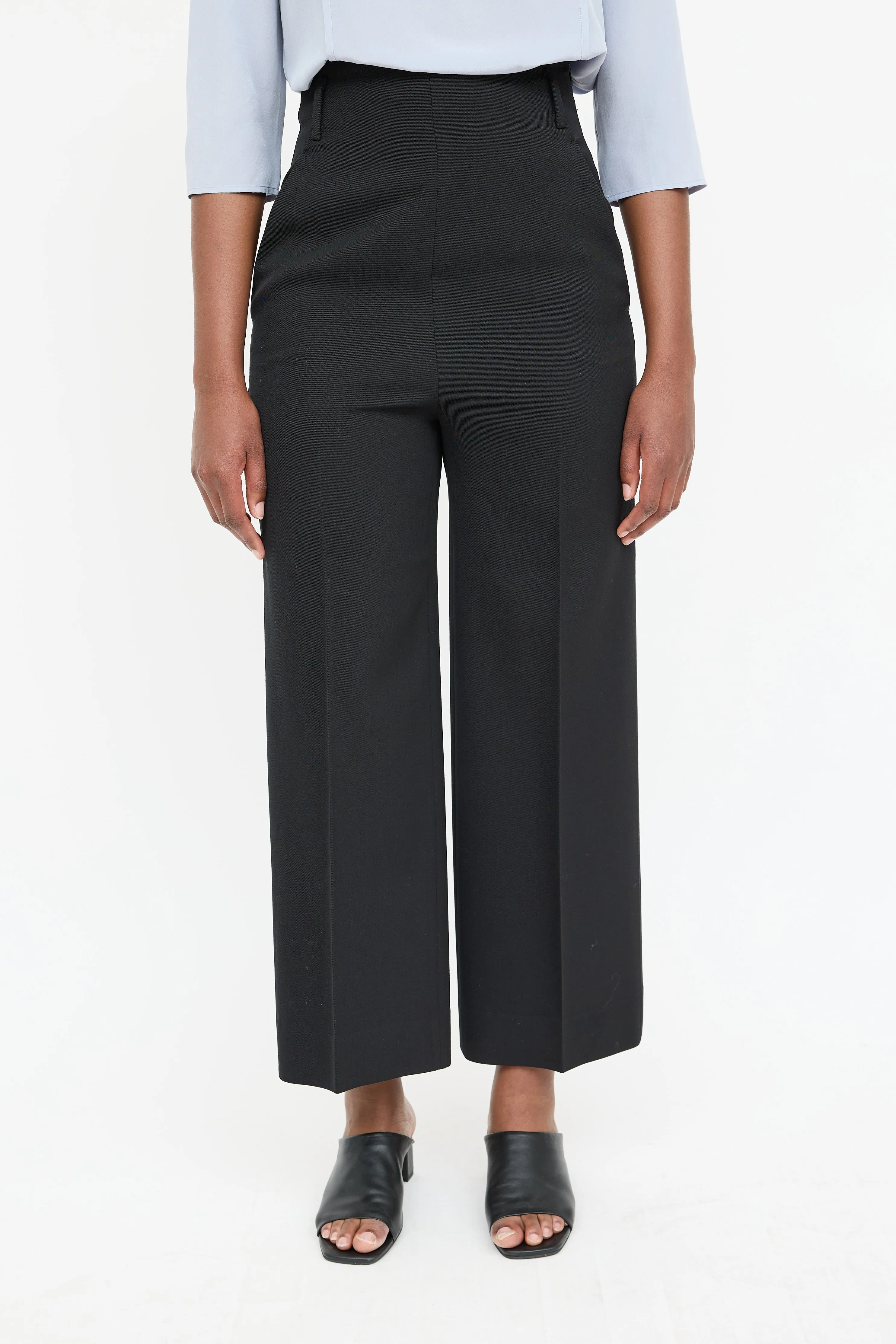2011 Wool Wide Leg Cropped Trouser
