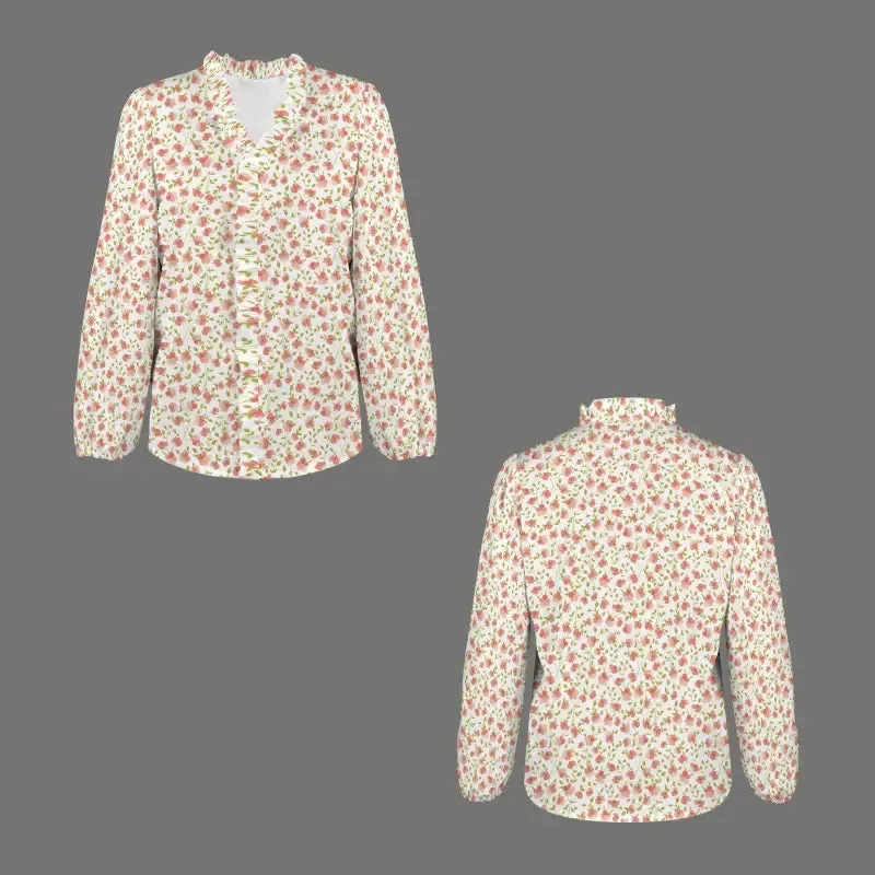 Blooming Fabulous in a Peach Floral Blouse That Pops