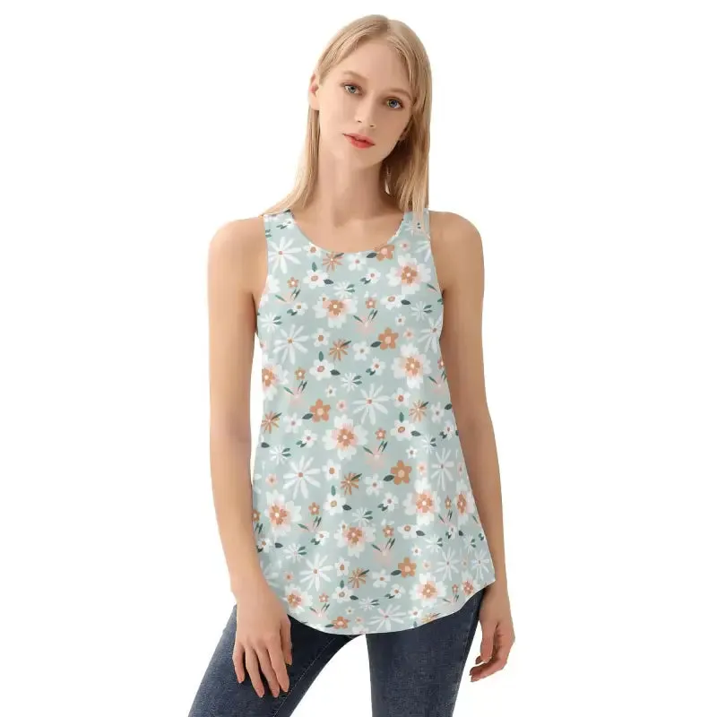 Breeze Through Life in This Green Boho Floral Tank Top