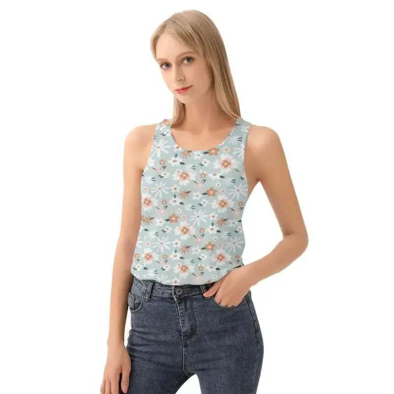 Breeze Through Life in This Green Boho Floral Tank Top