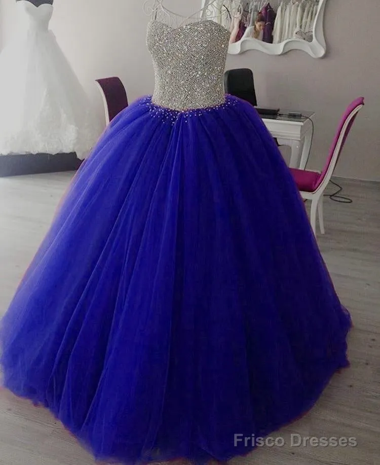 Fully Crystal Beaded Sweetheart Ball Gowns Wedding Dresses