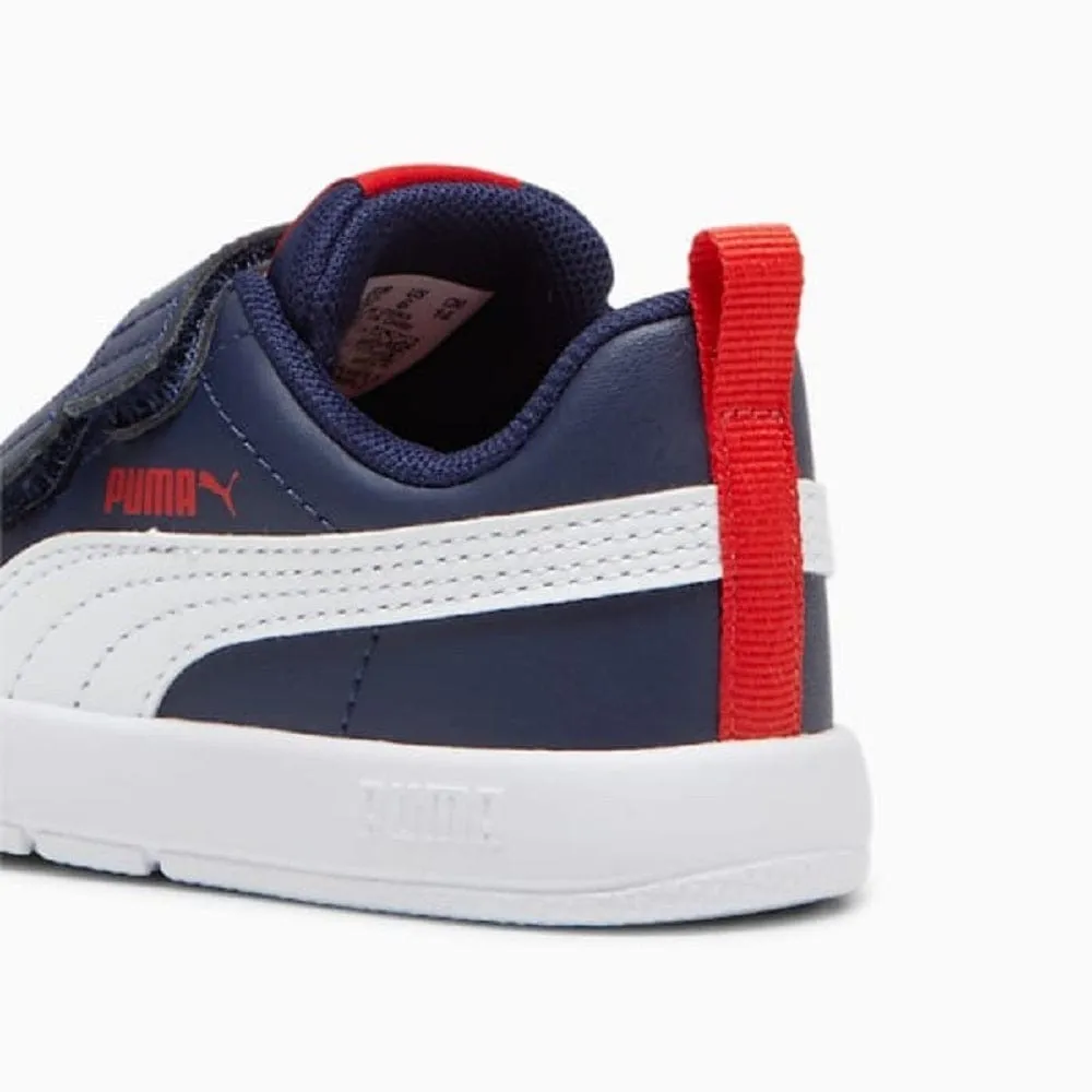 PUMA Infants Courtflex V3 V - Navy / White / Red