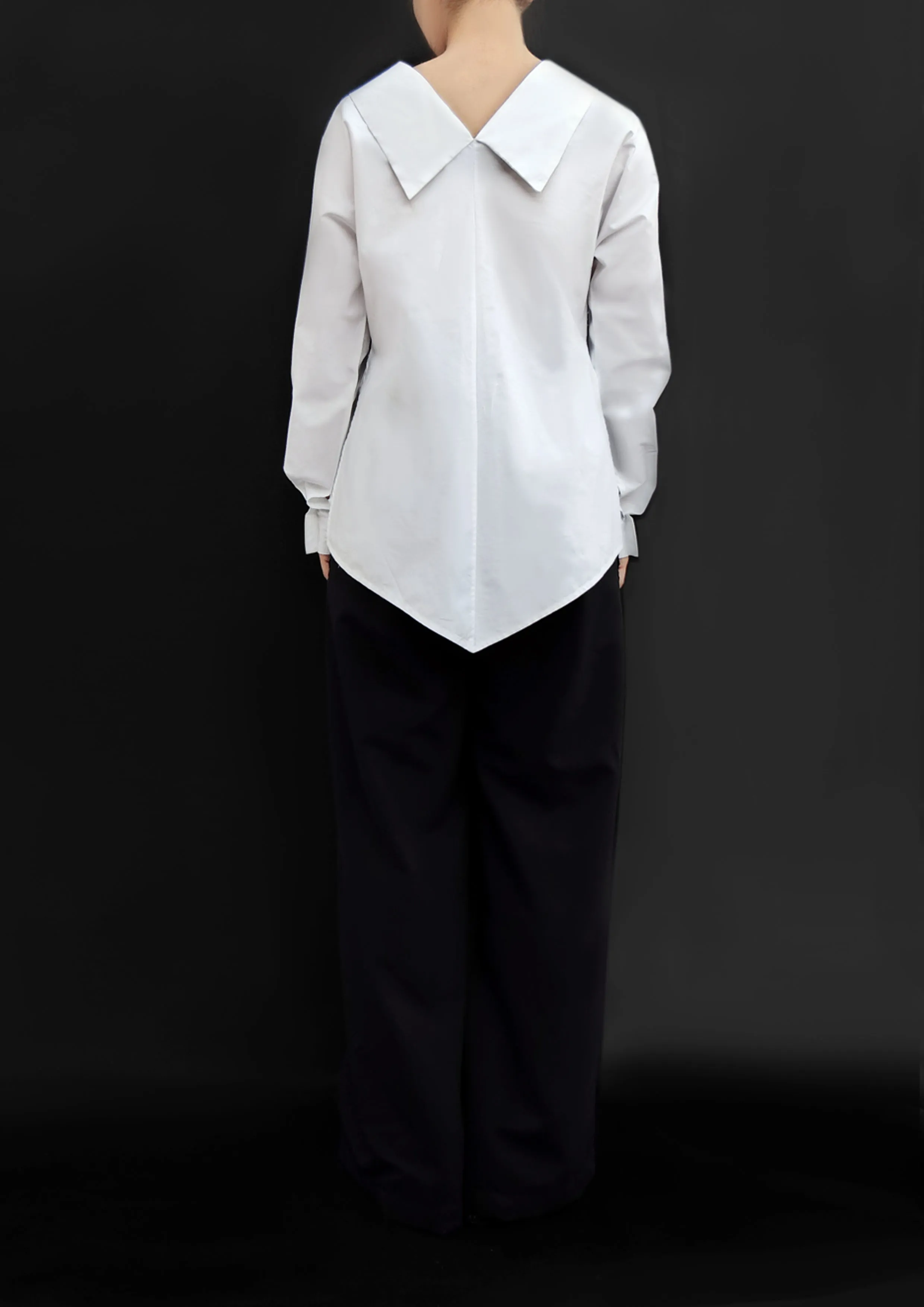 Relaxed Wide-Leg Virgin Wool Trousers  Navy