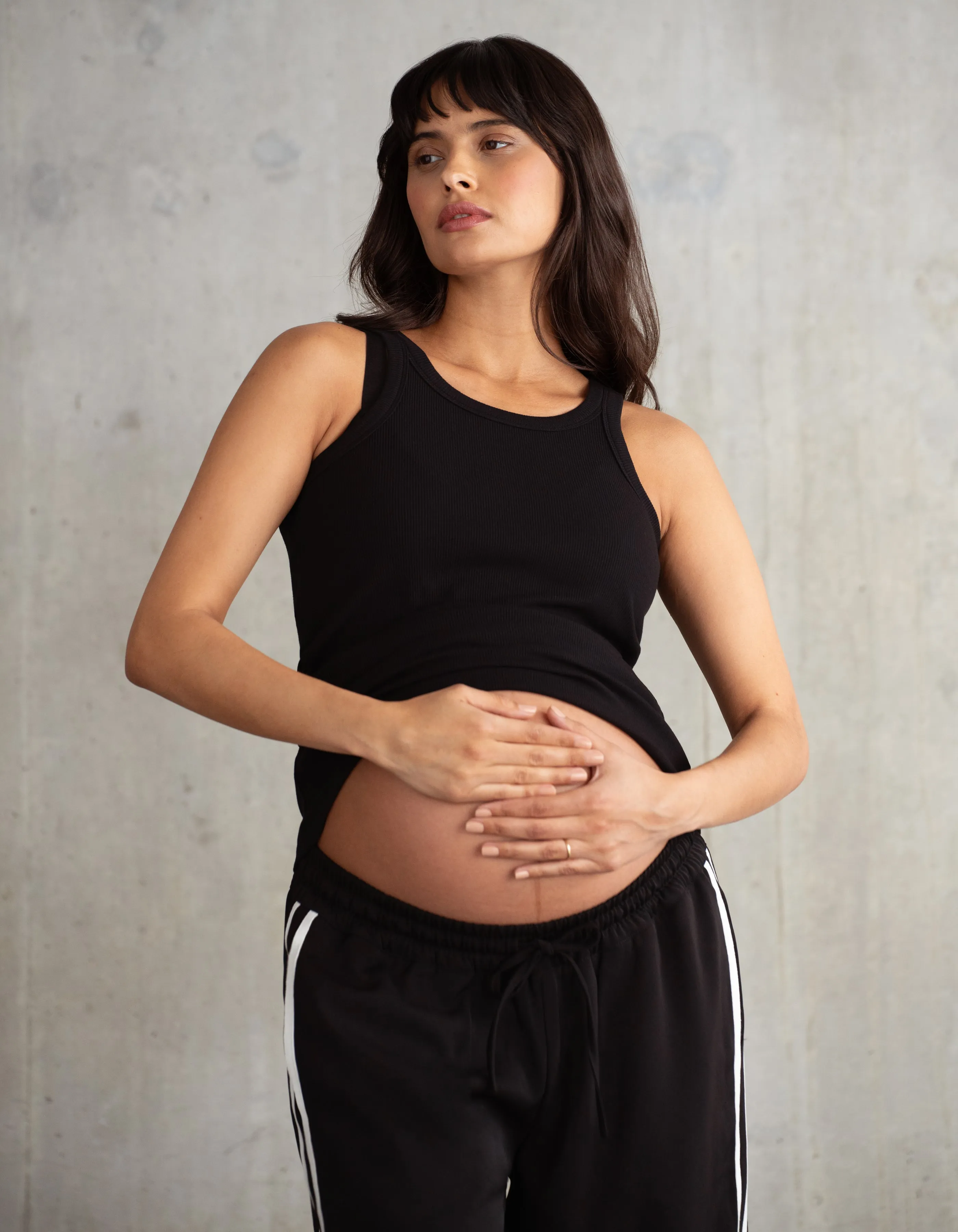 Under Bump Wide-Leg Side Stripe Maternity Trouser