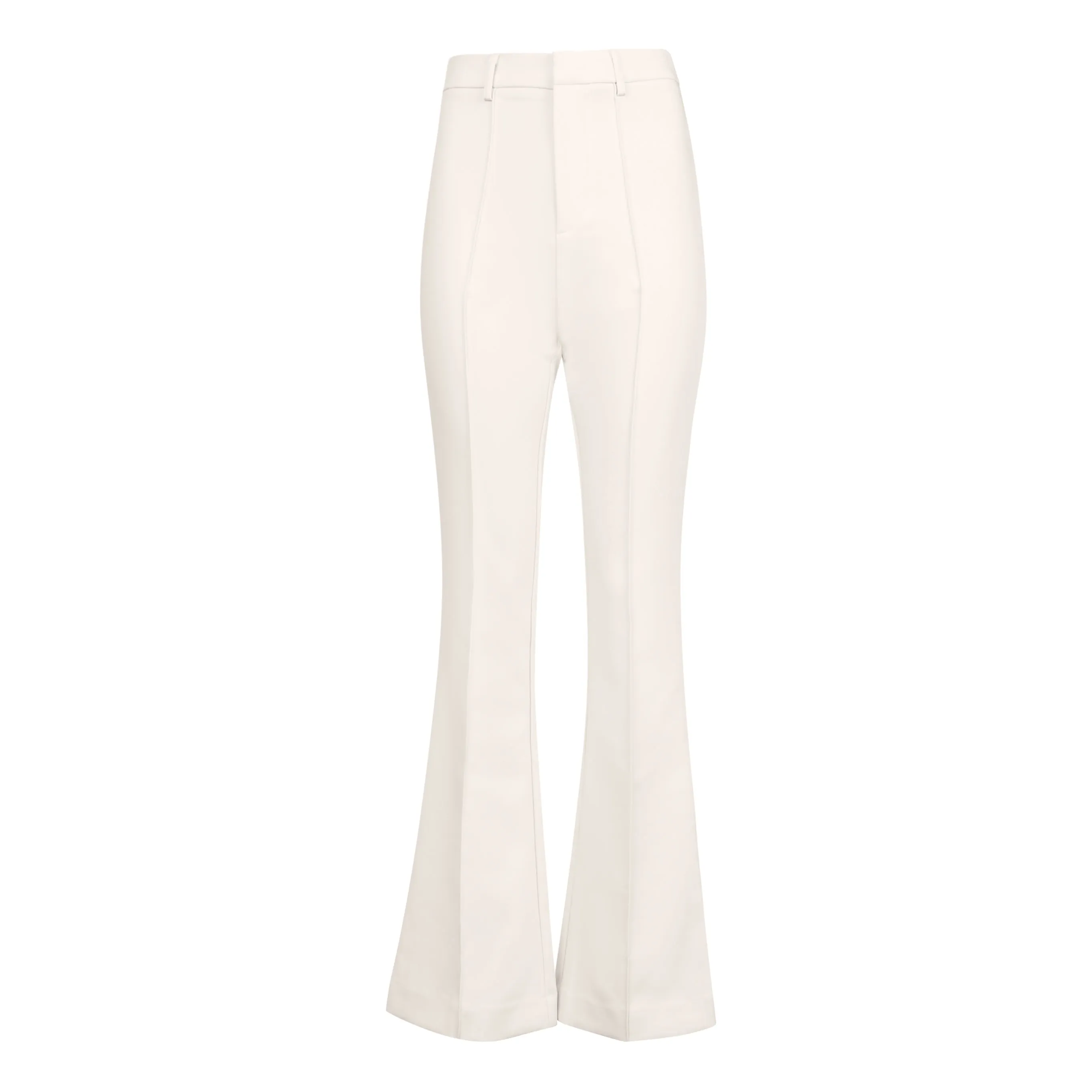 Wide Leg Suit Trousers - Cream